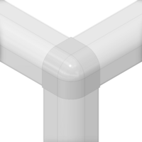 40-032-0 MODULAR SOLUTIONS ANGLE CONNECTOR 32MM X 32MM JOINT FOR CONNECTING ROUND CORNER PROFILE 90DEG